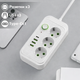 Мережевий фільтр подовжувач Power Socket 2.85м, 3 розетки + USB порти, Білий - зображення 1