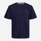 Футболка хлопковая длинная мужская Jack & Jones 12245087 2XL Navy Blazer (5715427285033) - изображение 7