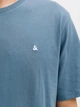 Футболка хлопковая длинная мужская Jack & Jones 12245087 S Blue Mirage (5715830459793) - изображение 4