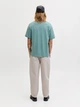 Футболка хлопковая длинная мужская Jack & Jones 12245087 M Mineral Blue (5715830459823) - изображение 2