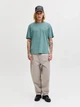 Футболка хлопковая длинная мужская Jack & Jones 12245087 M Mineral Blue (5715830459823) - изображение 6