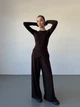 Жіночий прогулянковий костюм (кофта+штани) Uaclothes 44-46 Коричневий (like37124-175531357) - зображення 2