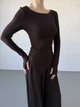 Жіночий прогулянковий костюм (кофта+штани) Uaclothes 44-46 Коричневий (like37124-175531357) - зображення 4