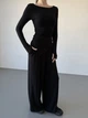 Жіночий прогулянковий костюм (кофта+штани) Uaclothes 44-46 Чорний (like37122-175511357) - зображення 4