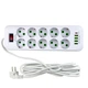Мережевий фільтр-подовжувач 10 розеток D10 4хUSB/Type C 10 А 5 м білий - зображення 1