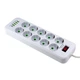 Мережевий фільтр-подовжувач 10 розеток D10 4хUSB/Type C 10 А 5 м білий - зображення 2