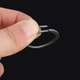 Титановое кольцо плоское для ключей Titanium Rings 28 мм / 1 штука Серебристое - изображение 4