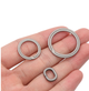 Титановое кольцо плоское для ключей Titanium Rings 28 мм / 1 штука Серебристое - изображение 7