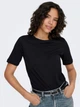 Футболка хлопковая длинная женская ONLY 15270390 XL Black (5715308926635) - изображение 1