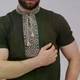 Футболка вишиванка чоловіча L хакі (ХМ-40) - зображення 2