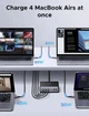 Мережевий зарядний пристрій UGREEN 200W 8-Port GAN для ноутбуку та телефону 6xUSB-C 2xUSB-A - зображення 4