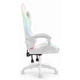 Геймерське крісло екошкіра Hell's Chair HC-1000 White LED - зображення 3