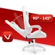 Геймерське крісло екошкіра Hell's Chair HC-1000 White LED - зображення 5