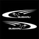 Наклейки Subaru на передние двери 60,0*14,0 см белый - изображение 2