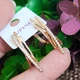 Серьги Xuping Jewelry длина 2.9см медицинское золото позолота 18К цирконий с1641 - изображение 4