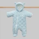 Комбинезон демисезонный велюровый DoRechi для выписки из роддома Зефир рост 68 - 74 см (6-9 месяцев) Голубой - изображение 1