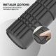 Массажный ролик WCG K3 Premium Foam Roller 42 см, черный, 3D рельеф, EVA, до 200 кг - изображение 6