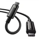 Кабель швидкого заряджання Type-C to Type-C Baseus Tungsten Gold 240W PD3.1 1m Fast Charging Data Cable, чорний - зображення 1