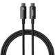 Кабель швидкого заряджання Type-C to Type-C Baseus Tungsten Gold 240W PD3.1 1m Fast Charging Data Cable, чорний - зображення 2