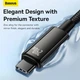 Кабель швидкого заряджання Type-C to Type-C Baseus Tungsten Gold 240W PD3.1 1m Fast Charging Data Cable, чорний - зображення 7