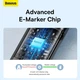 Кабель швидкого заряджання Type-C to Type-C Baseus Tungsten Gold 240W PD3.1 1m Fast Charging Data Cable, чорний - зображення 8