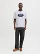 Футболка хлопковая длинная мужская Jack & Jones 12290417 M White (5715830432291) - изображение 6