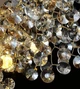 Cучасна дизайнерська видовжена золота люстра з кришталевими підвісками у корпусі 90 см - изображение 5