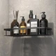 Полиця у ванну вантажопідйомністю до 10 кг STORAGE RACK AND 197, 30х13х5, 5 см, настінна, самоклеюча, чорна - зображення 1