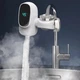 Проточный водонагреватель насадка на кран для кухни 3 кВт 0.04-0.5 МПа Water Heater ZSW-D03 c LCD дисплеем, пластик - изображение 3