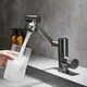 Смеситель для кухни под фильтр с гибким сливом Ø35 мм faucet AND938 из латуни, черный - изображение 2