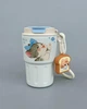 Термостакан вакуумный 340 мл Голубой, для горячих и холодных напитков, термочашка Diller Cat - изображение 1