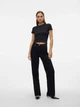 Футболка хлопковая короткая женская Vero Moda 10306894 S Black (5715512215068) - изображение 4
