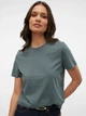 Футболка хлопковая женская Vero Moda 10316991 M Balsam Green (5715613357049) - изображение 1