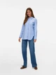 Рубашка хлопковая оверсайз женская Vero Moda 10336329 S Hydrangea (5715826807706) - изображение 4
