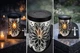 Лампадка на солнечной батарее металлическая серебристая 15.5 см | LED имитация пламени - изображение 3