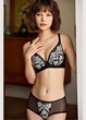 Женский сетчаcтый комплект белья из бюстгальтера и трусиков Spring Elegance (2015-85B-01) Черный 85B No Brand - изображение 1
