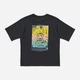 Футболка хлопковая оверсайз длинная женская Uniqlo 666286036 XS Черная с принтом (1159855707) - изображение 5