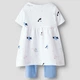 Коcтюм Name it Faye: сукня, легінси та панама, колір білий, розмір 68 (251.13244669.BWHI) - зображення 3