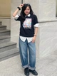 Футболка хлопковая женская Uniqlo 877068785 S Черная (1159856459) - изображение 4