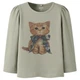 Реглан Name it Sweet Meow, колір оливковий, розмір 104 (261.13252729.SHAD) - зображення 1