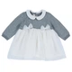 Сукня Chicco Bambi, колір білий з сірим, розмір 74 (090.02778.091) - зображення 1