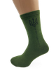 Набір чоловічих бавовняних шкарпеток Cool Socks Ukrainian Trident Khaki патріотичні з тризубом, класичні високі (10 пар) розмір 43-46 - изображение 1