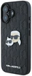 Панель Karl Lagerfeld Monogram Karl & Choupette Head Pin для Apple iPhone 16 Black (3666339329365) - зображення 2