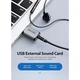 Звукова карта USB AUX jack, TRRS Metal (OMTP-CTIA) Vention сіра - изображение 8