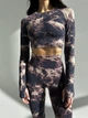 Спортивный костюм для фитнеса женский, комплект двойка - рашгард и лосины с пуш-ап, Storm, (коричневый), S - изображение 8
