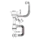 Сифон для кухні Mixxus SK-06-BL 3 1/2"x40 з пластиковою сіткою, відведенням для пральної машини ( 14989 ) - изображение 2
