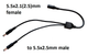 Разветвитель-переходник на (2x) 5.5x2.1(2.5)mm с 5.5x2.1(2.5)mm (Female) 40см 22AWG - изображение 3
