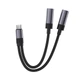 Переходник 2в1 Acefast J14 USB-C x USB-C/USB-C для одновременной зарядки и аудио Black (19449) - изображение 4