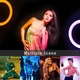 Лампа RGB 25W 36 см USB кольцевая для освещения смартфонов MJ36 черный - изображение 8