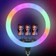 Лампа RGB 45 см с адаптером и пультом для фото и видео съемки черный - изображение 3
